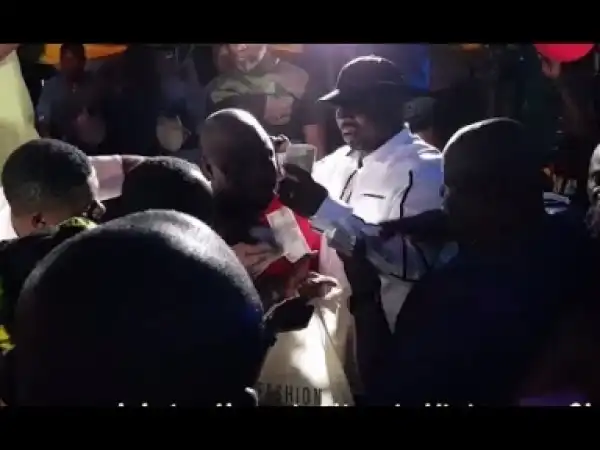 Video: See How Big Men Sprays Money On Muka Ray & His Wife At The Opening Of His N320Million Hotel In Lagos